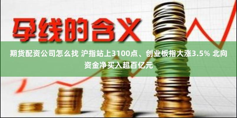 期货配资公司怎么找 沪指站上3100点、创业板指大涨3.5% 北向资金净买入超百亿元